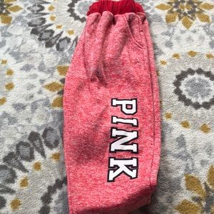 Pink /red pink sweatpants